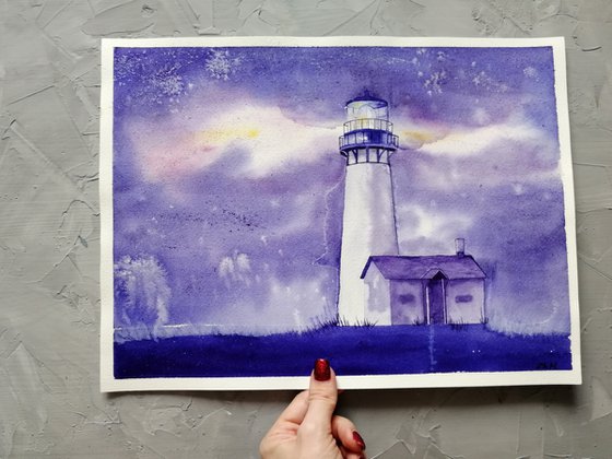 Lighthouse painting