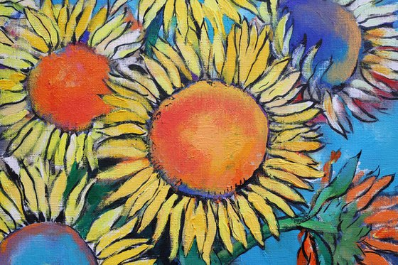 Sunflowers with Lemons