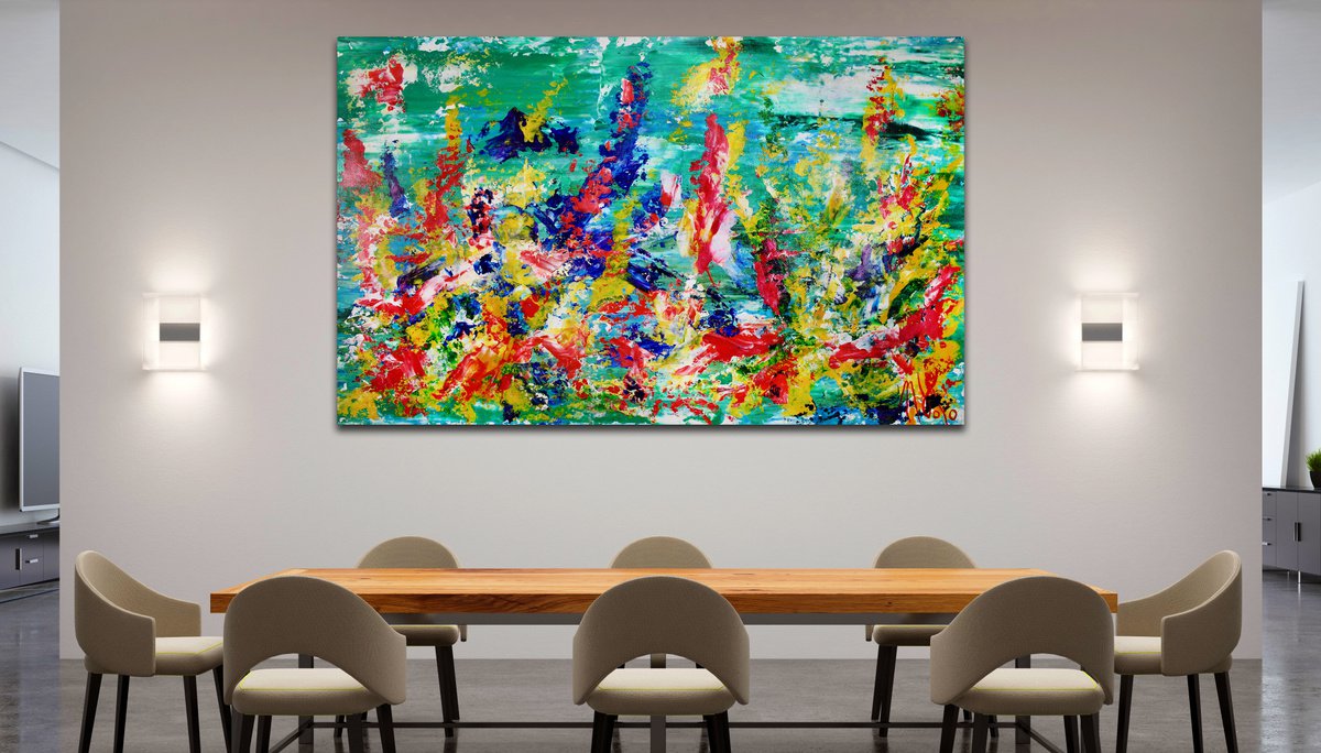Emotional Color Explosion By Nestor Toro, 54 X 32, Artwork For Sale On Artfinder