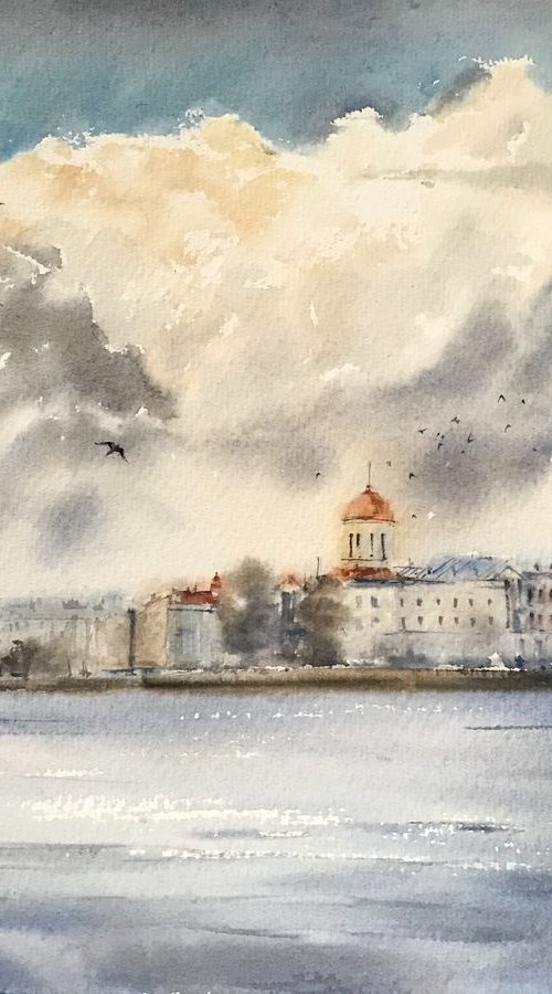 The Neva River No 2, St. Petersburg by Eugenia Gorbacheva