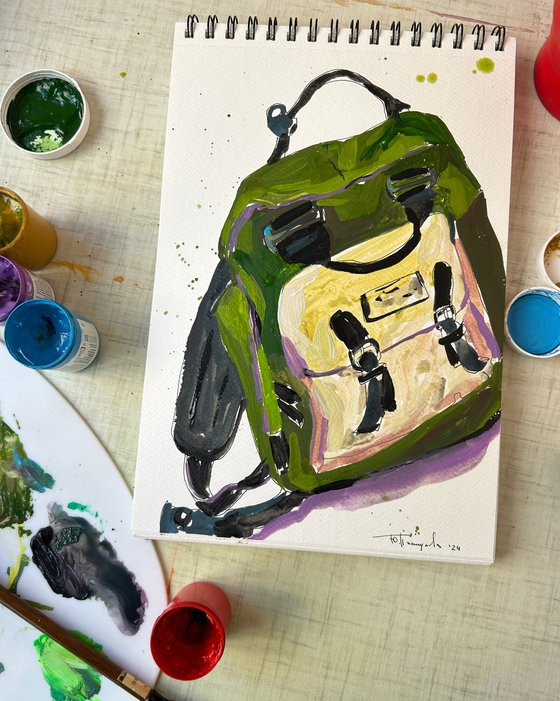 backpack sketch drawing