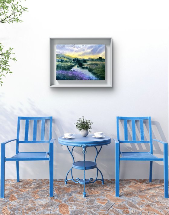Sunset . Original artwork