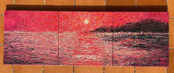 Scarlet Dreams- triptych