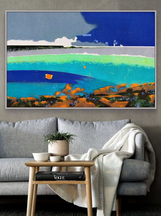 Abstract Azure and Blue Velvet