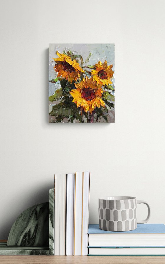 Three Sunflowers