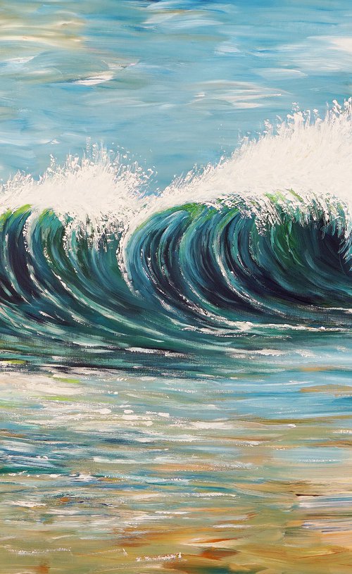 Seascape Breaking Waves D 6 by Peter Nottrott
