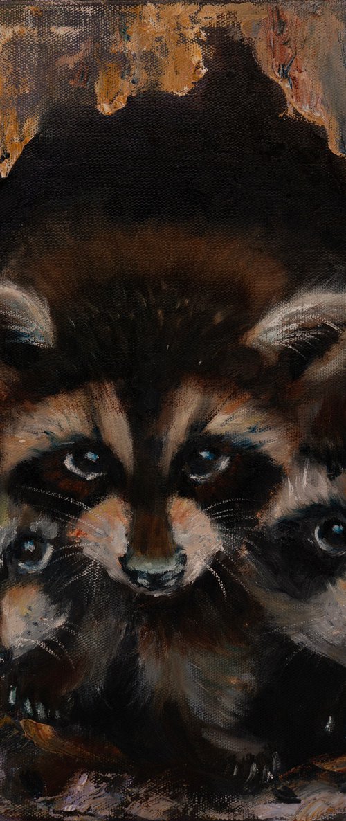 Raccoon Family by Olga Tchefranov (Shefranov)