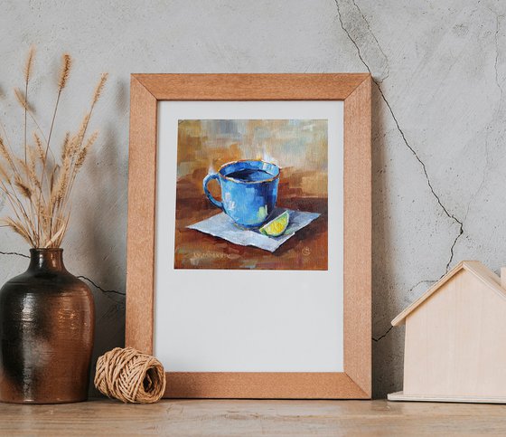 Mini Oil Painting Still Life With A Cup