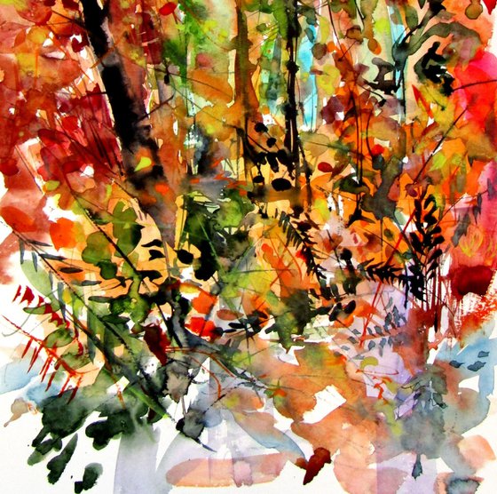 Beautiful autumn in forest