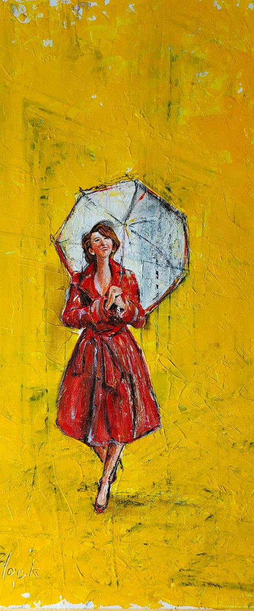" I Love My Life",  painting on board by Nora Block