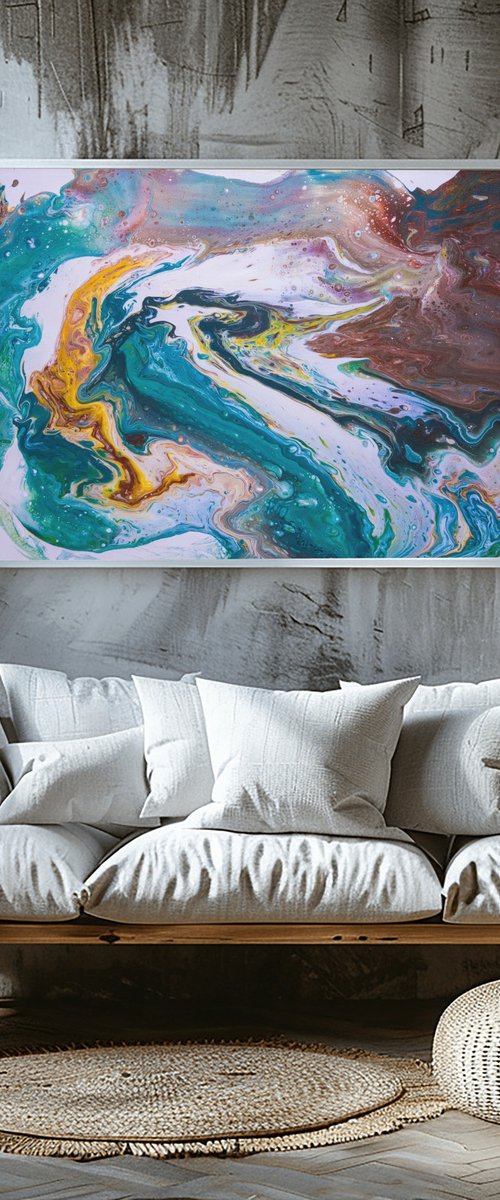 Earth Tone Abstract Painting by Mily Art