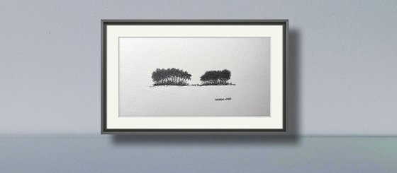 Trees in Pen and Ink - Norfolk Landscape English Countryside