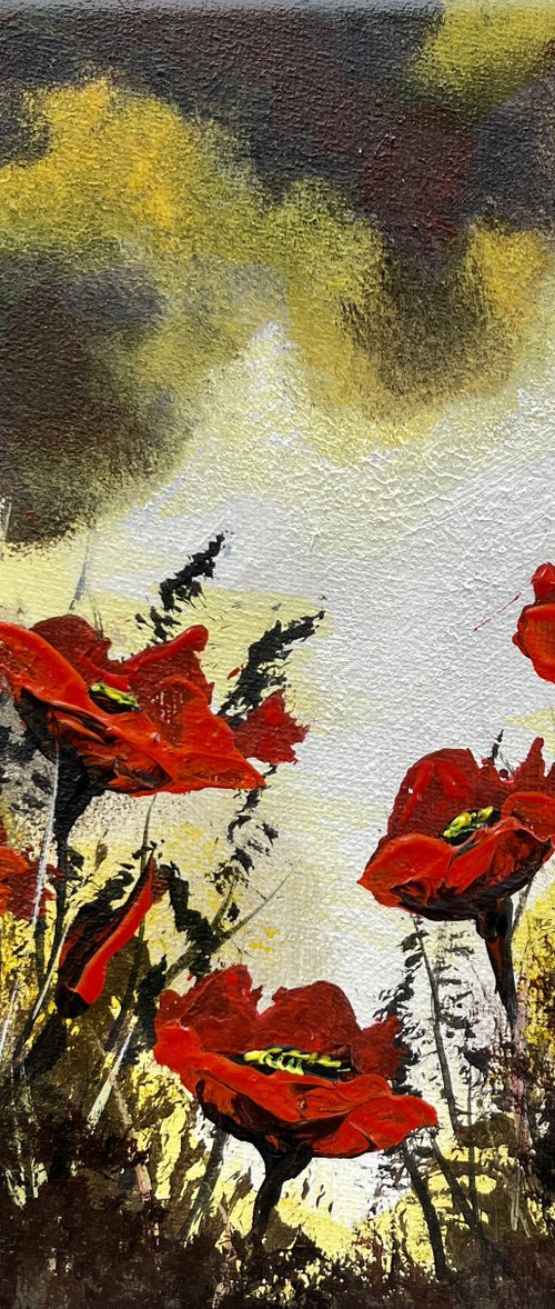 Textured Poppies by Marja Brown