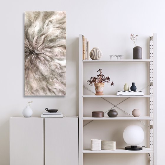 Floral textured wall art