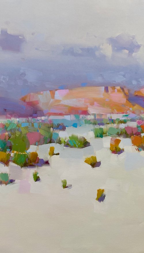 Desert View, Original oil painting, Handmade artwork, One of a kind by Vahe Yeremyan