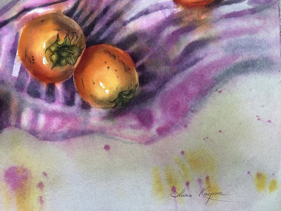 Persimmons still life