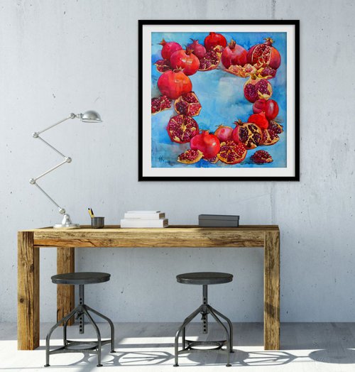 Pomegranates' circle by Zhanna Kondratenko