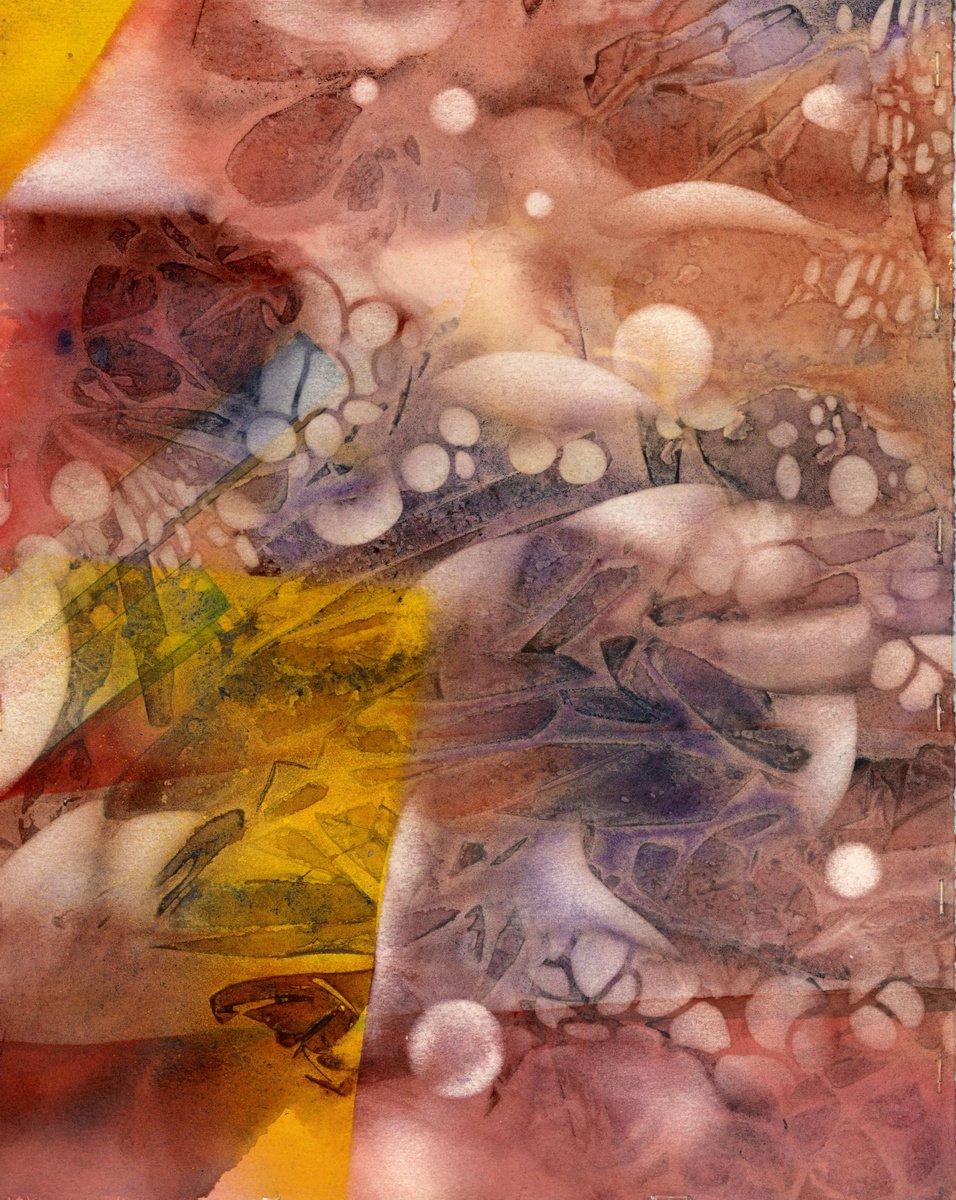 Organic Abstract Watercolour By Alfred Ng, 12 X 15, Majestic Flow Abstract Watercolor, Original Artwork