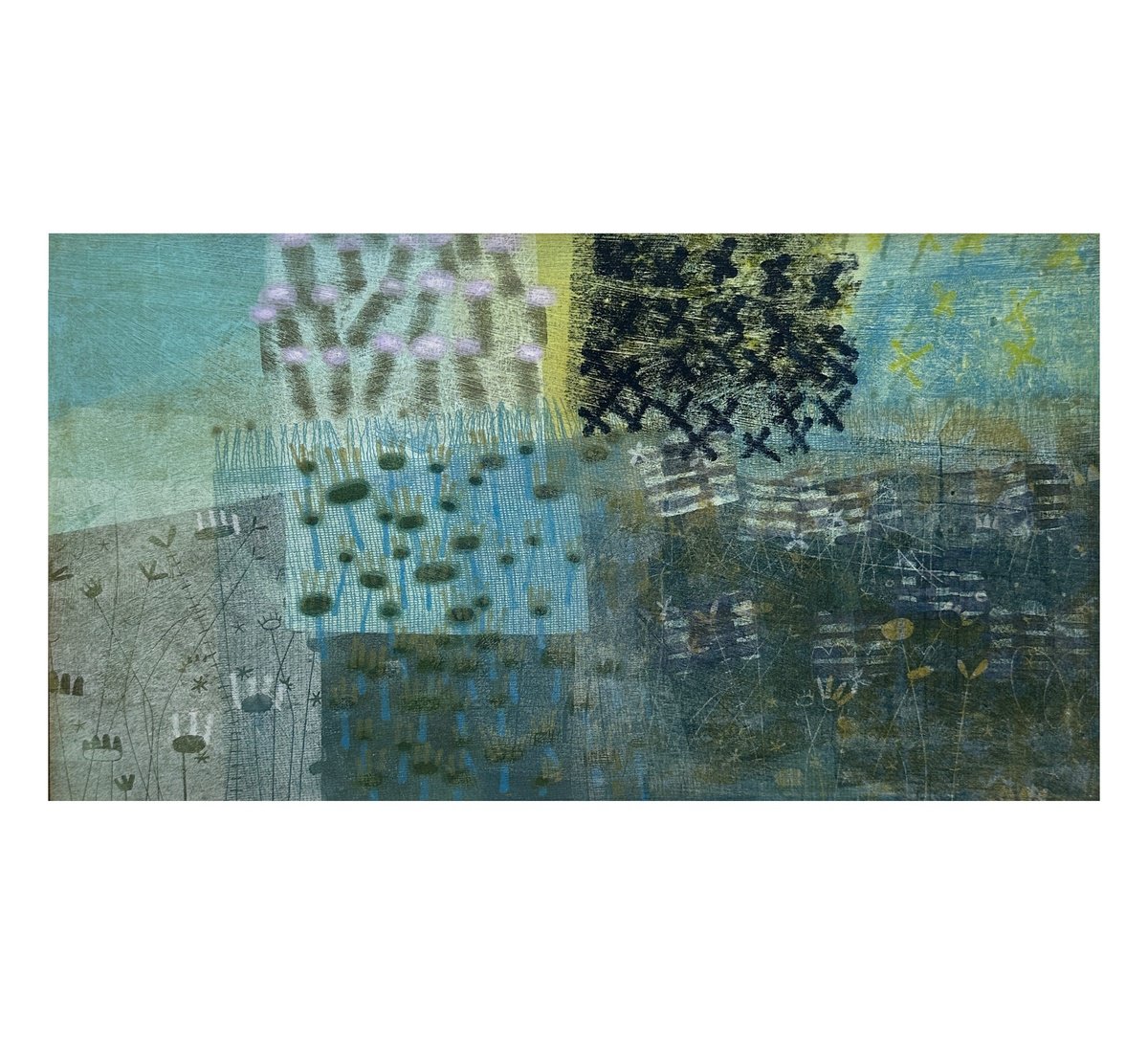 Organic Landscape Limited Edition Print By Sarah Broughton, 15 X 8", Summer Walk - St Ives To Zennor I, Original Artwork