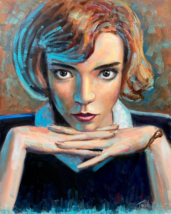 Elizabeth Harmon, an art acrylic by kimoy - INPRNT