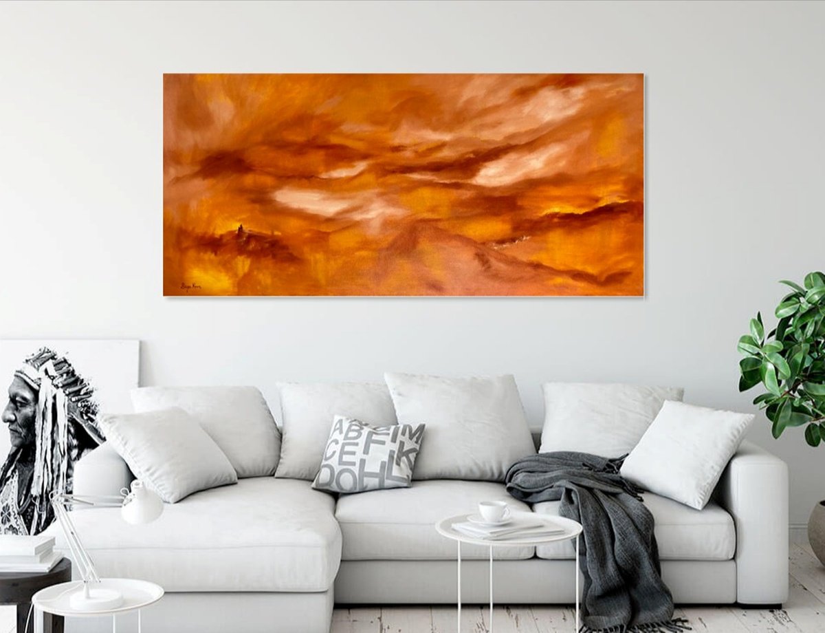 Large Abstract, Dawn of a New Day by Deepa Kern