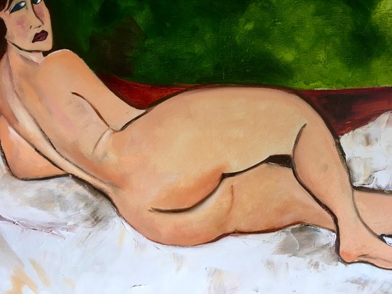 Nude #3 inspired by Amedeo Modigliani artworks