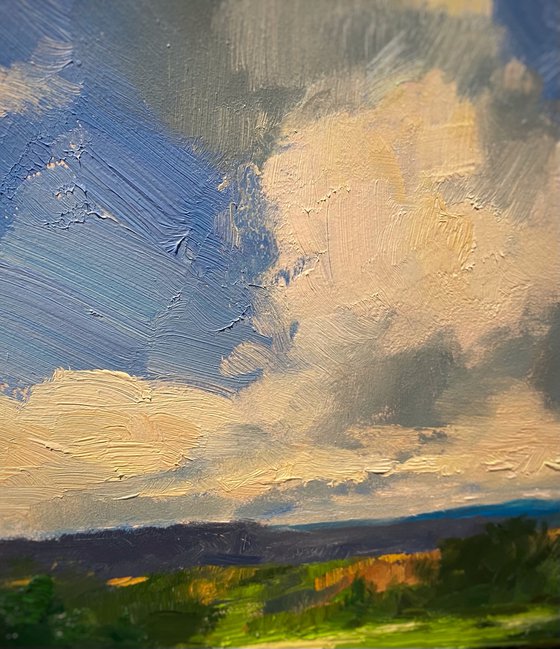 “Windy Clouds "original oil painting by Artem Grunyka