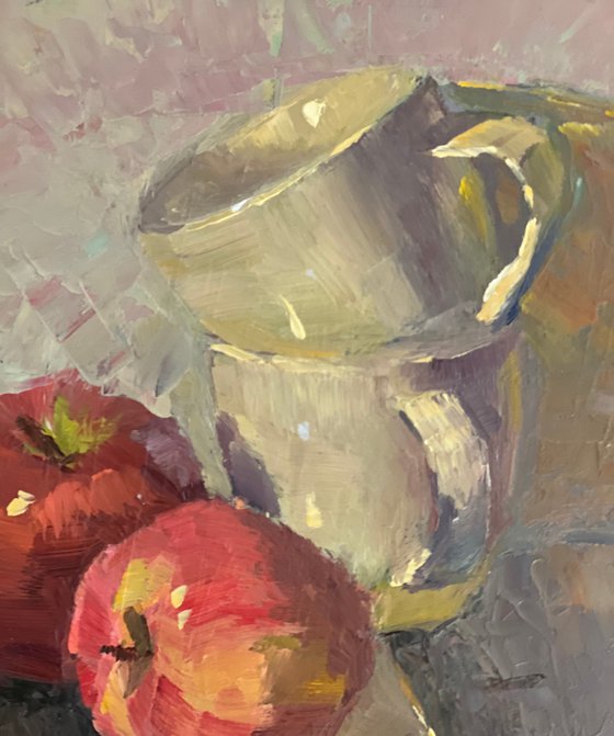 An Apple a Day Series - 17 - Vibrant oil painting kitchen decor