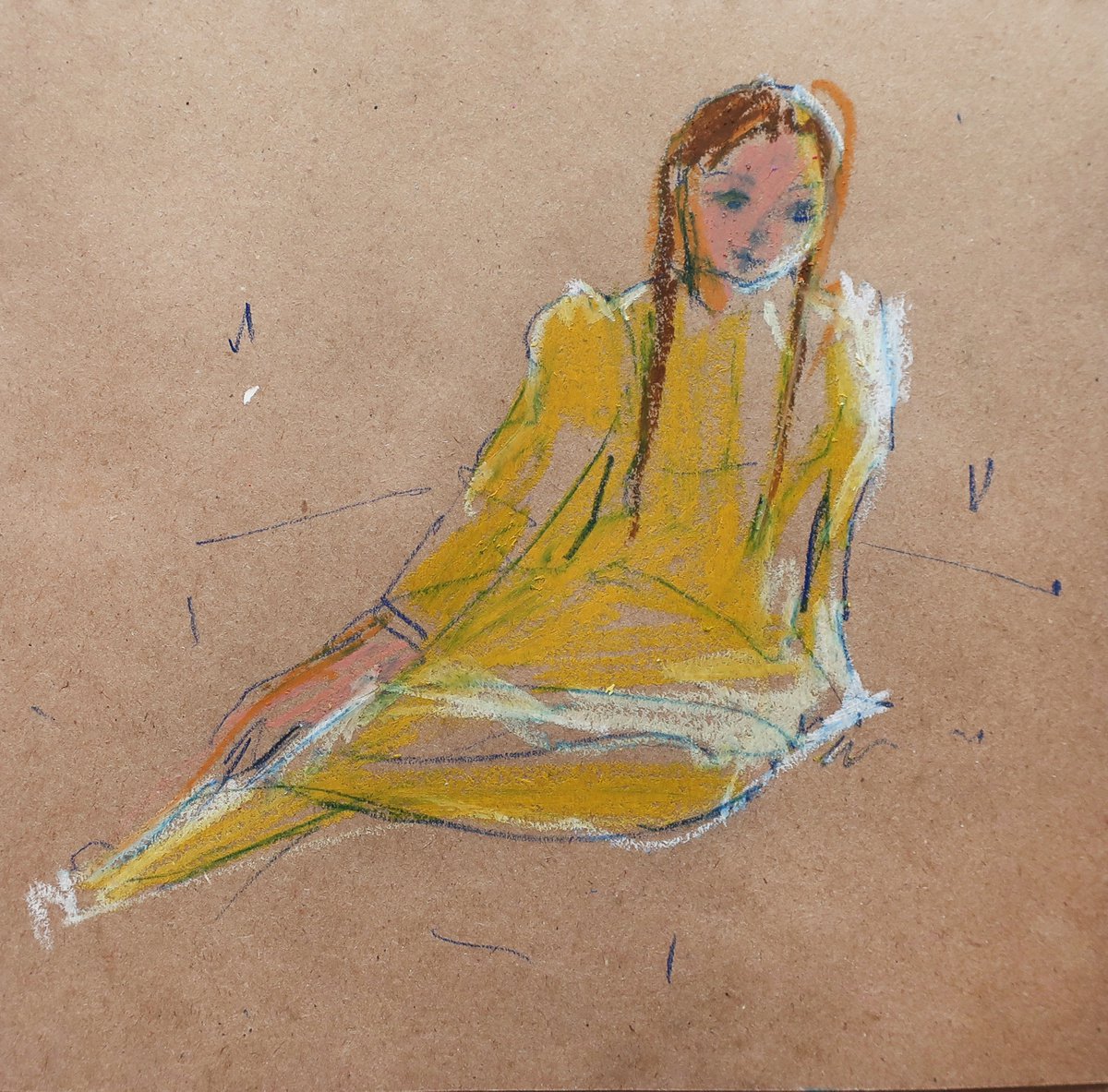 Drawing Girl Figure by Anna Shchapova