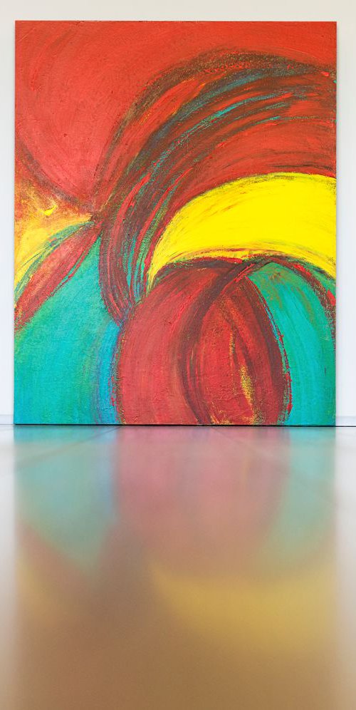 Large Painting - Summer Colors by Cornelia Petrea