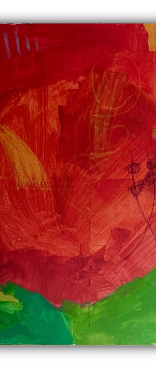 “What Survived” 32×40” by Fatima Rezqi