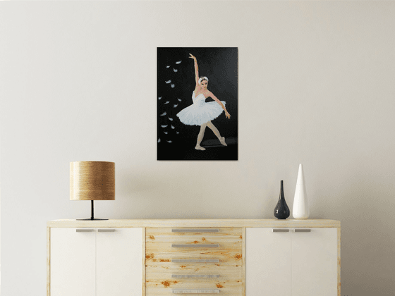 WHITE SWAN. BALLET. /  ORIGINAL PAINTING