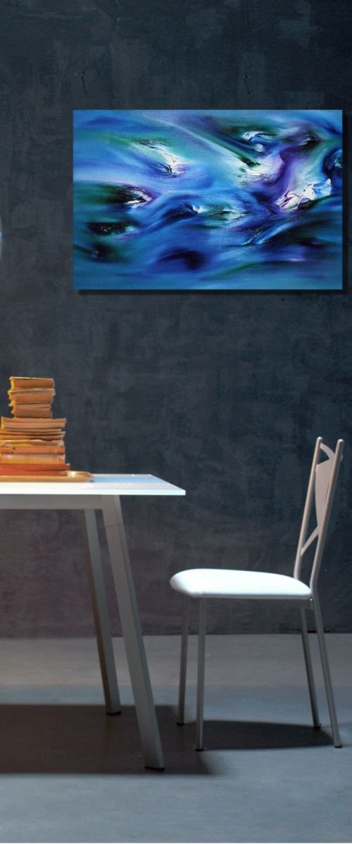 About love - 60x40 cm, Original abstract painting, oil on canvas by Davide De Palma