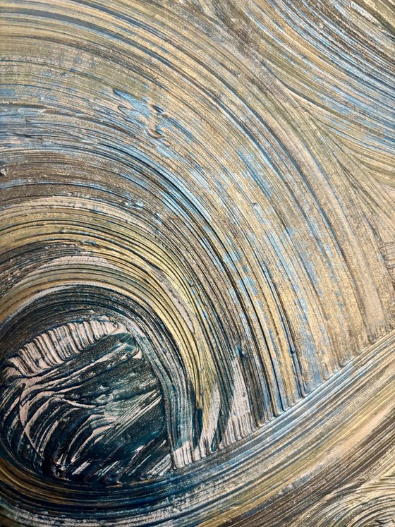 Golden waves 80x120x2 cm