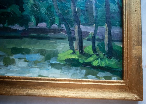 River bank (framed)