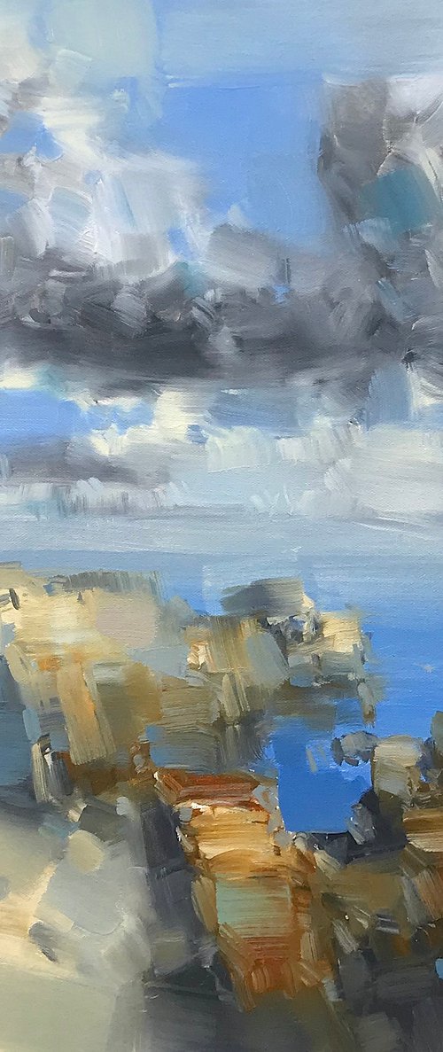 Pacific Coast, Original oil painting, Handmade artwork, One of a kind by Vahe Yeremyan