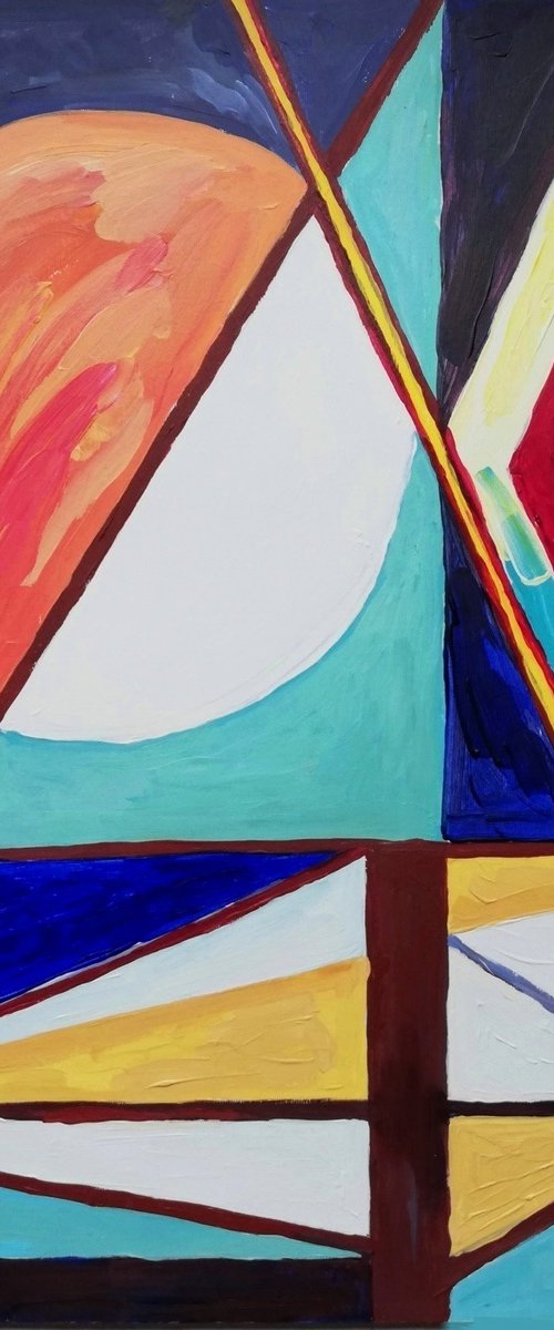 Abstract Sailing & Sunset by Jelena Djokic