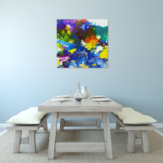 Abstract painting. 90x95 cm
