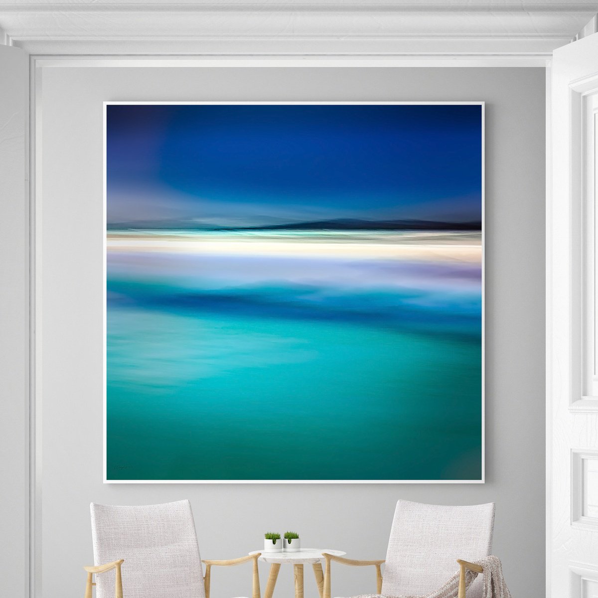 Abstract Landscape Photograph By Lynne Douglas, 50 X 50", Hebridean Colours, Original Artwork