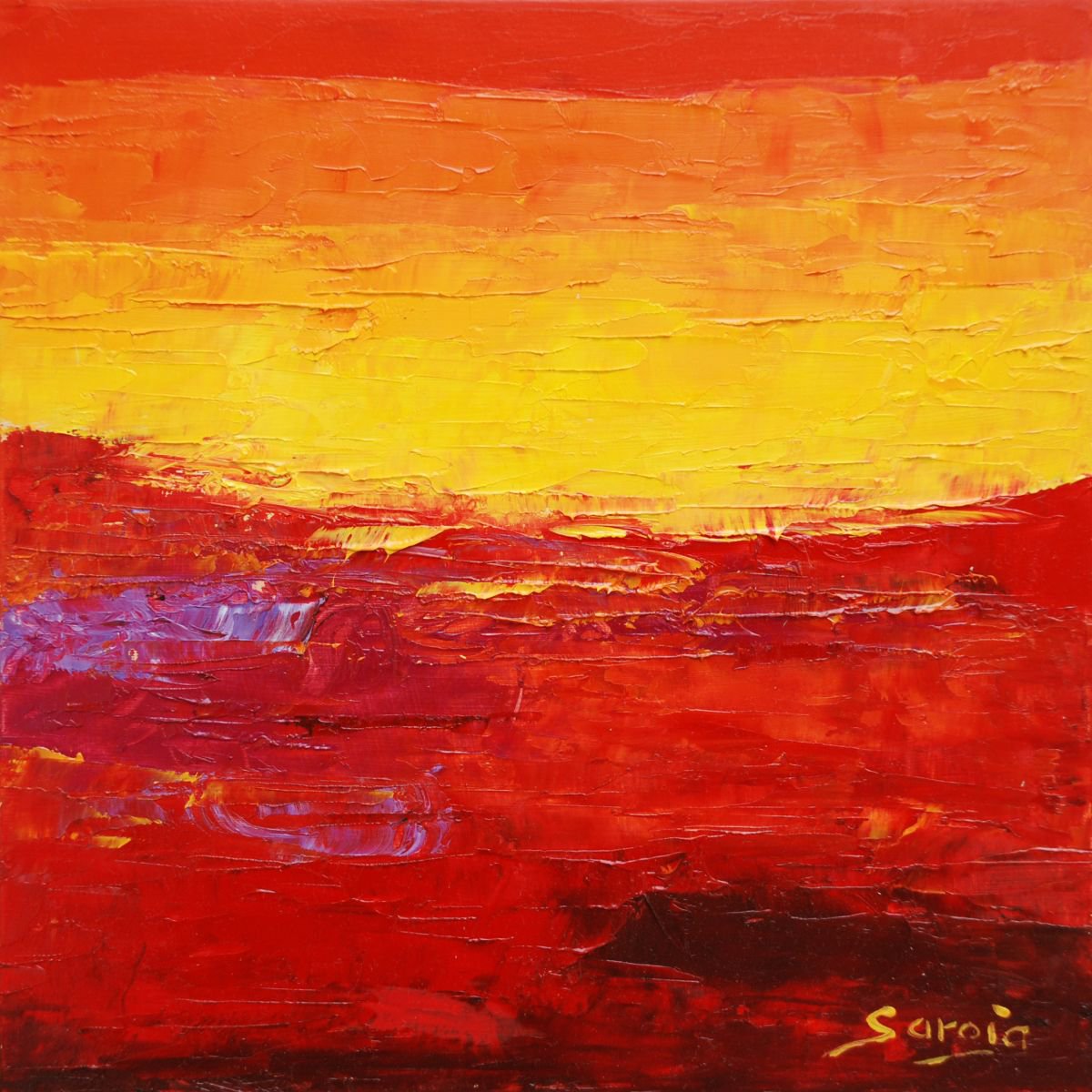 Red (Ref#:1280-19Q) By Saroja Van Der Stegen, 9 X 9, Artwork For Sale On Artfinder