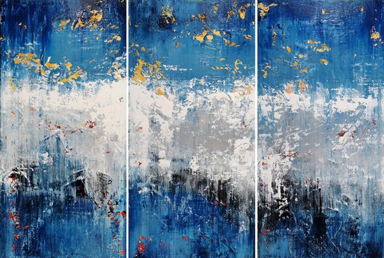 150x100cm. / Abstract triptych / Abstract 2148