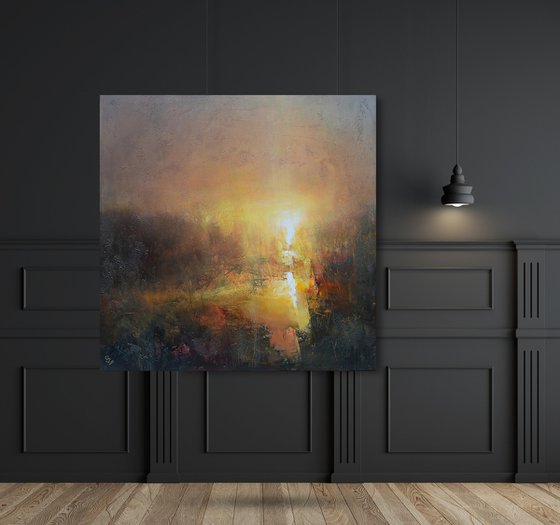 " Hazy Sunrise " SPECIAL PRICE / W 80 x H 80 cm