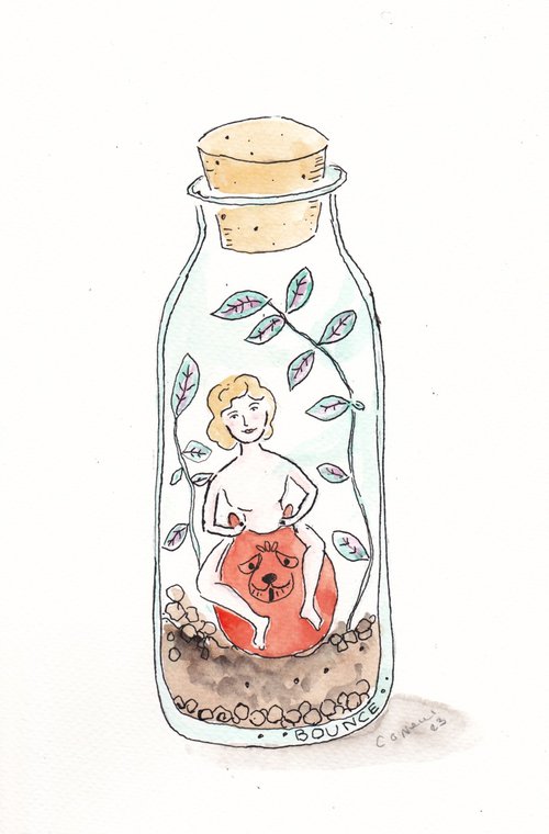 Bouncing China Girl in a Terrarium by Catherine O’Neill