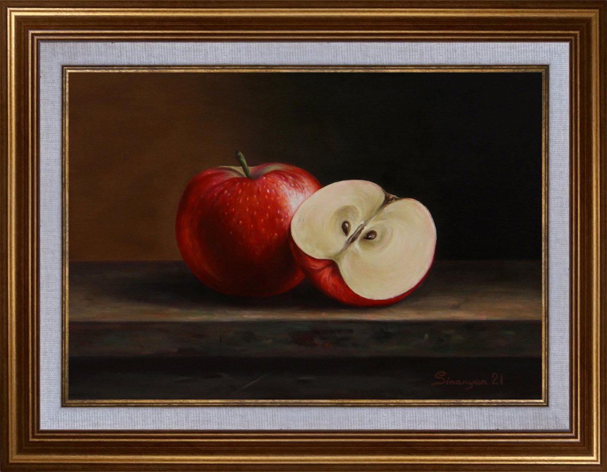 Apples (28x36cm, oil on panel) by Gevorg Sinanian