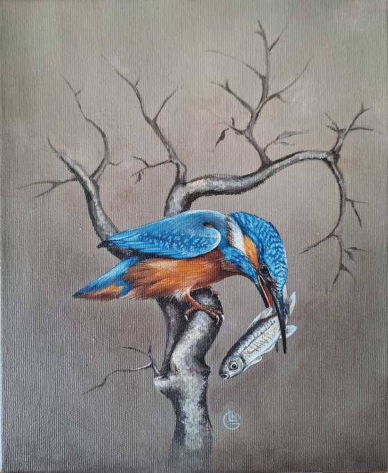 Kingfisher and Silver Fish