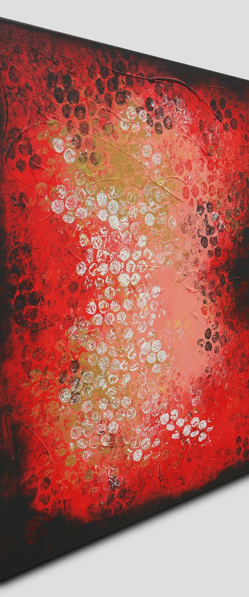 Boiling Bubbles Red Vertical by Ronald Hunter