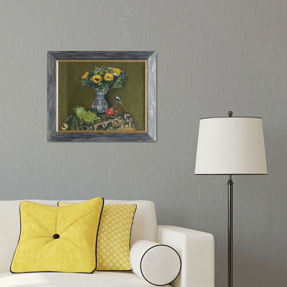 Still life with sunflowers