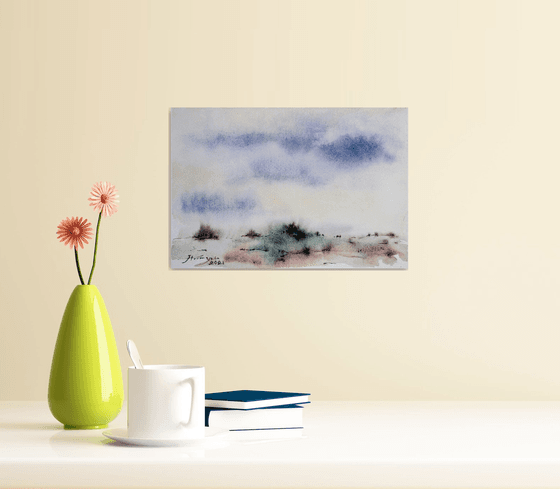 SMALL LANDSCAPES 4, WATERCOLOR, 25 X 17 CM