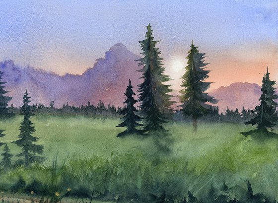 Pine tree landscape _1