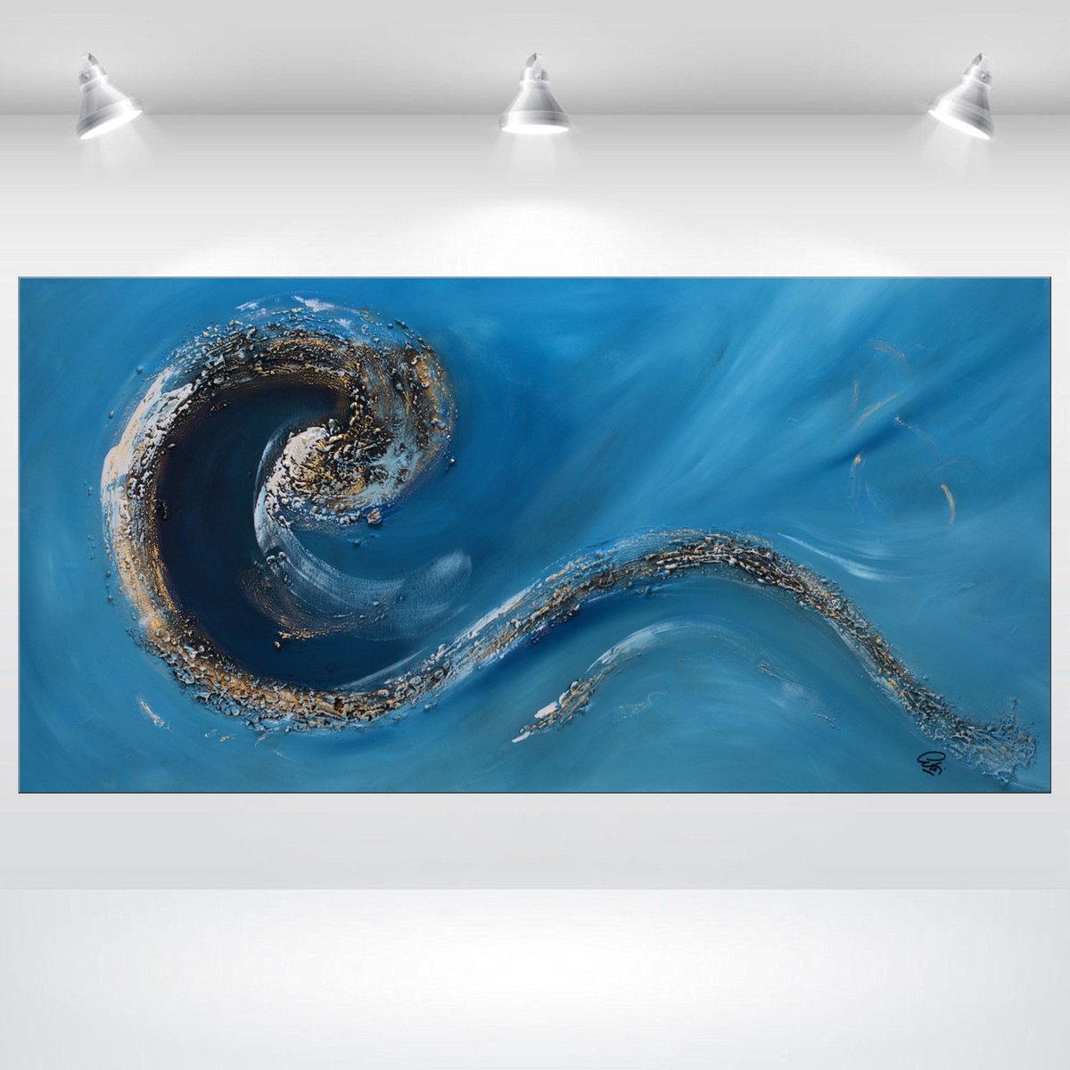  Into The Blue By Edelgard Schroer, 55 X 28, Artwork For Sale On Artfinder